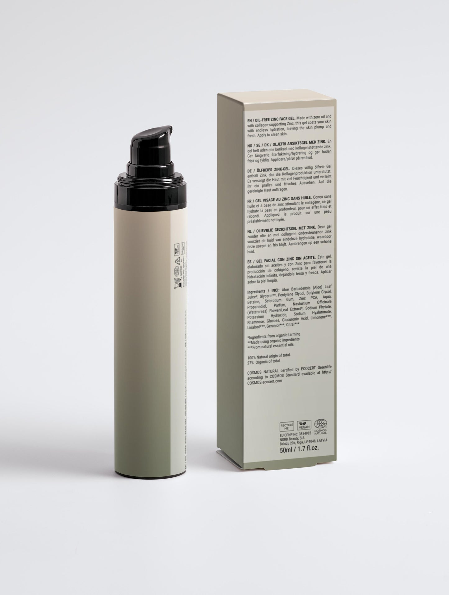 Oil-Free Zinc Face Gel for Men