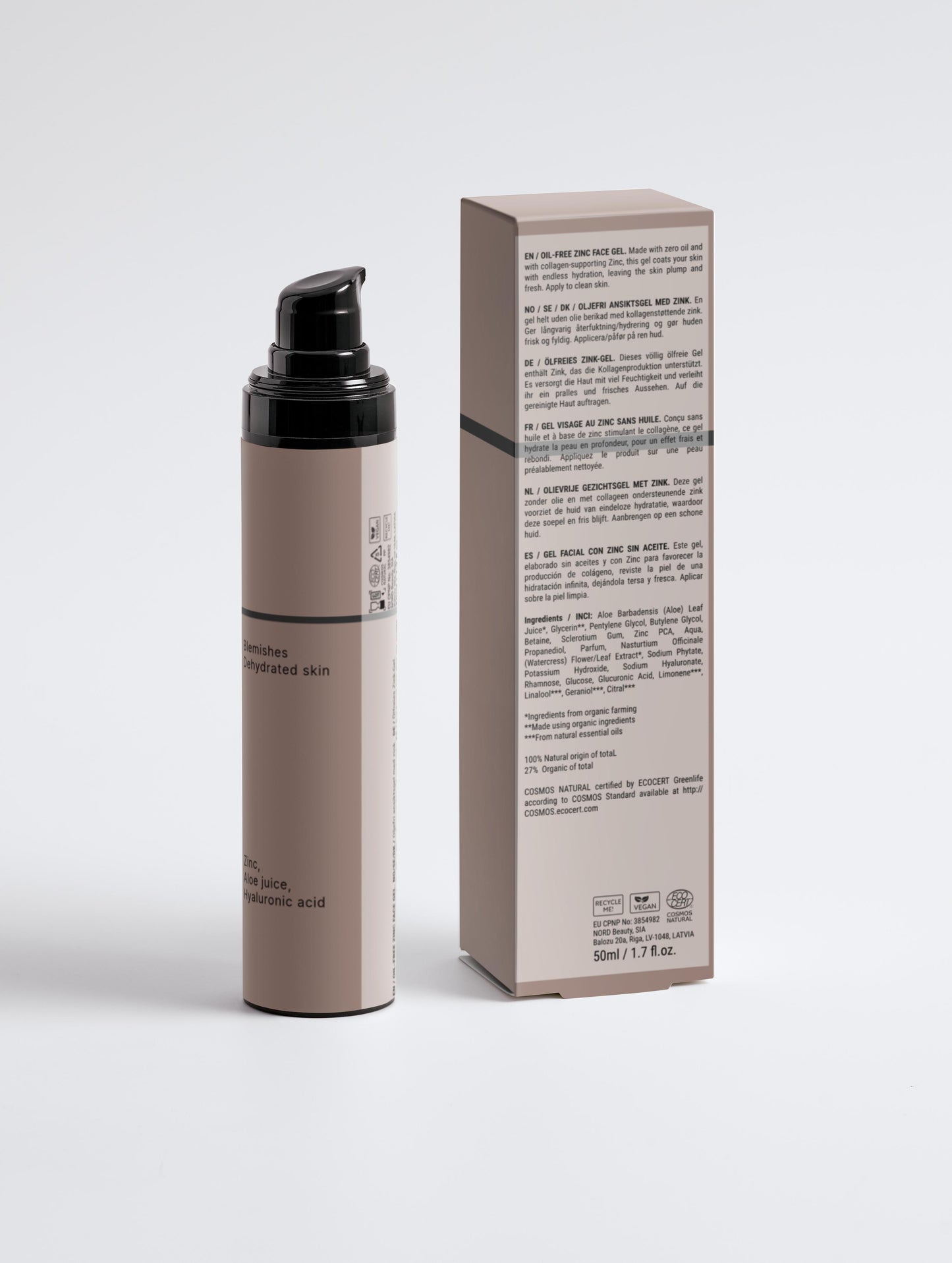 Ölfreies Zink-Gesichtsgel für Männer