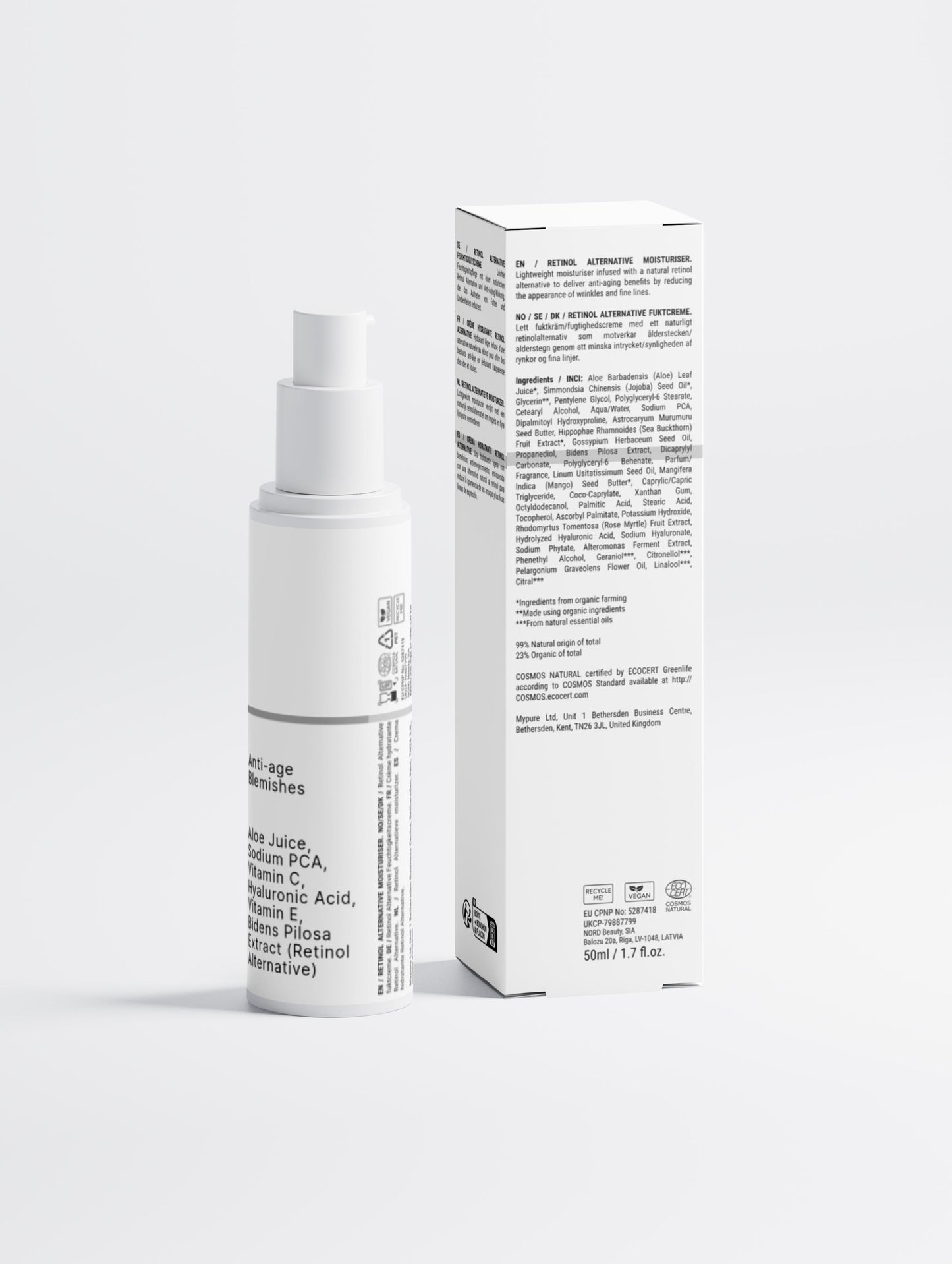 Feuchtigkeitscreme mit Retinol-Alternative